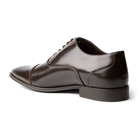 versace collection leather oxford cap toe
